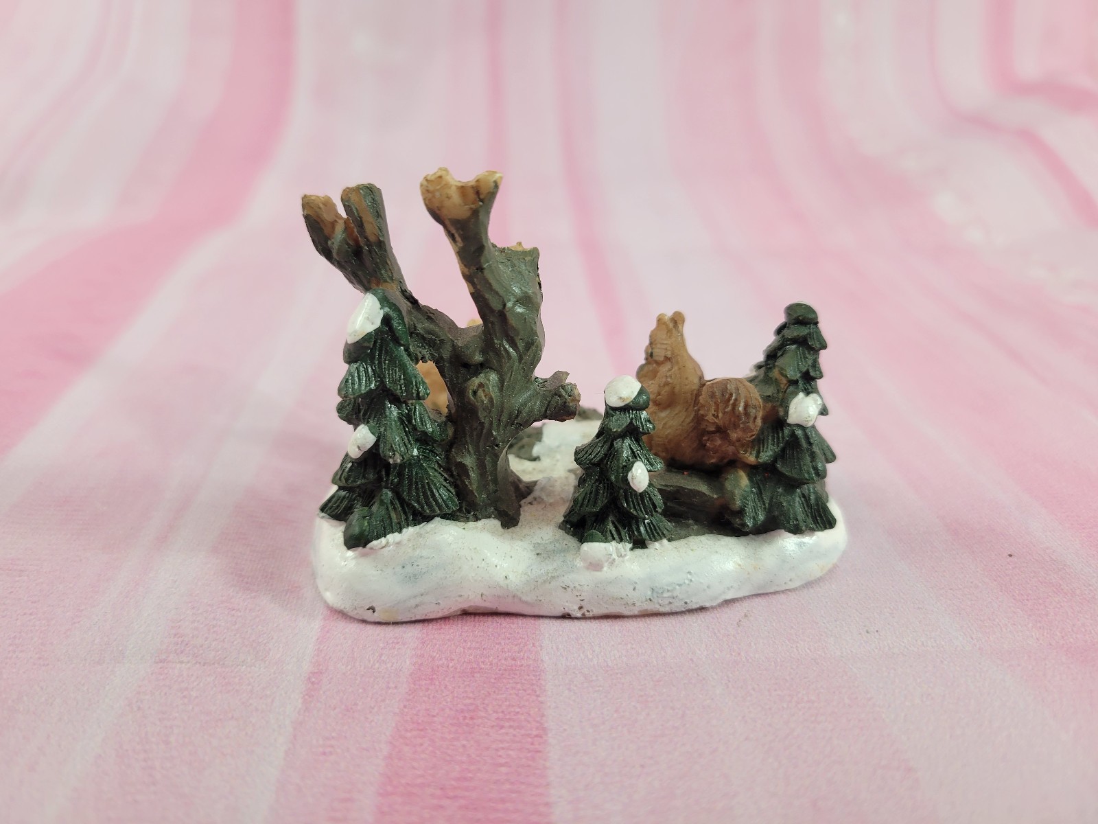 Wildlife Squirrels Winter Decorative Village Accessories 2″ x 3″ Christmas