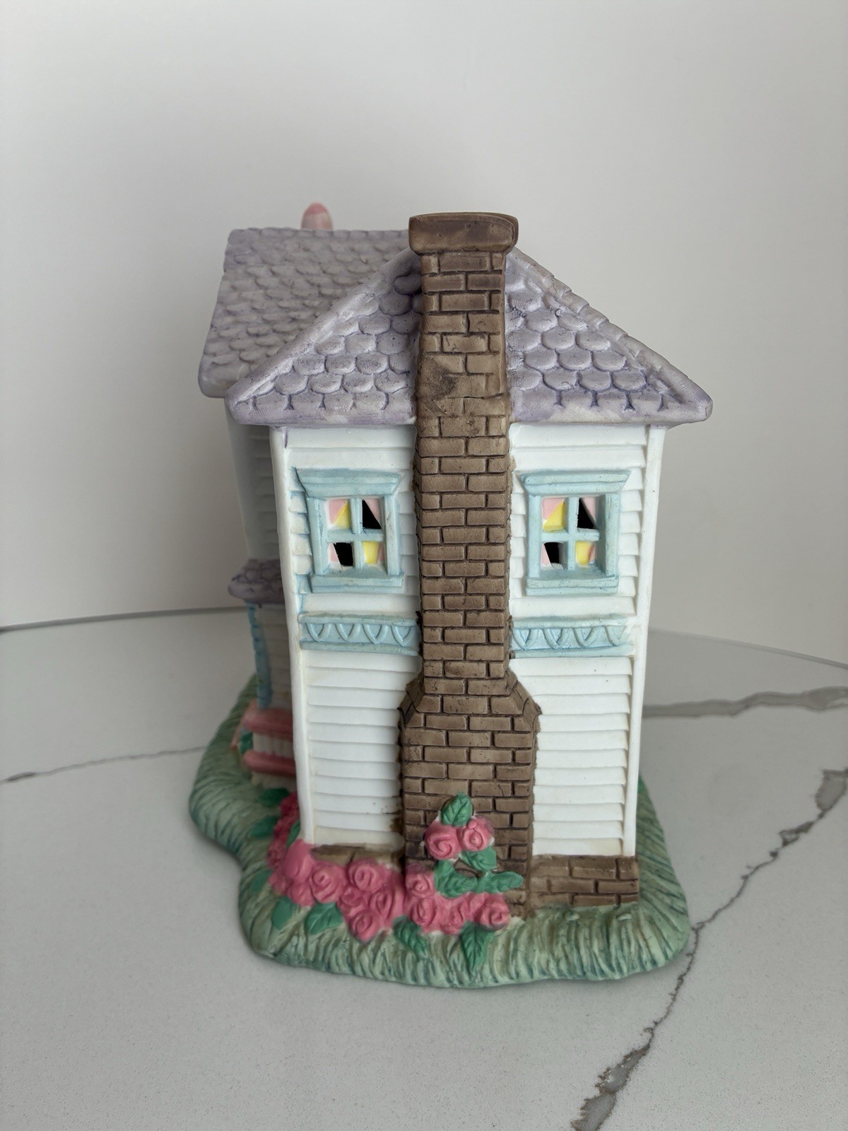 Lighted Victorian House from Cottontail Lane Springtime Collection of Cottages