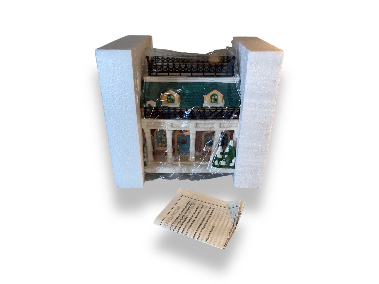 American Greetings Ingleby Village Banker’s House Lighted Ceramic Christmas NIB