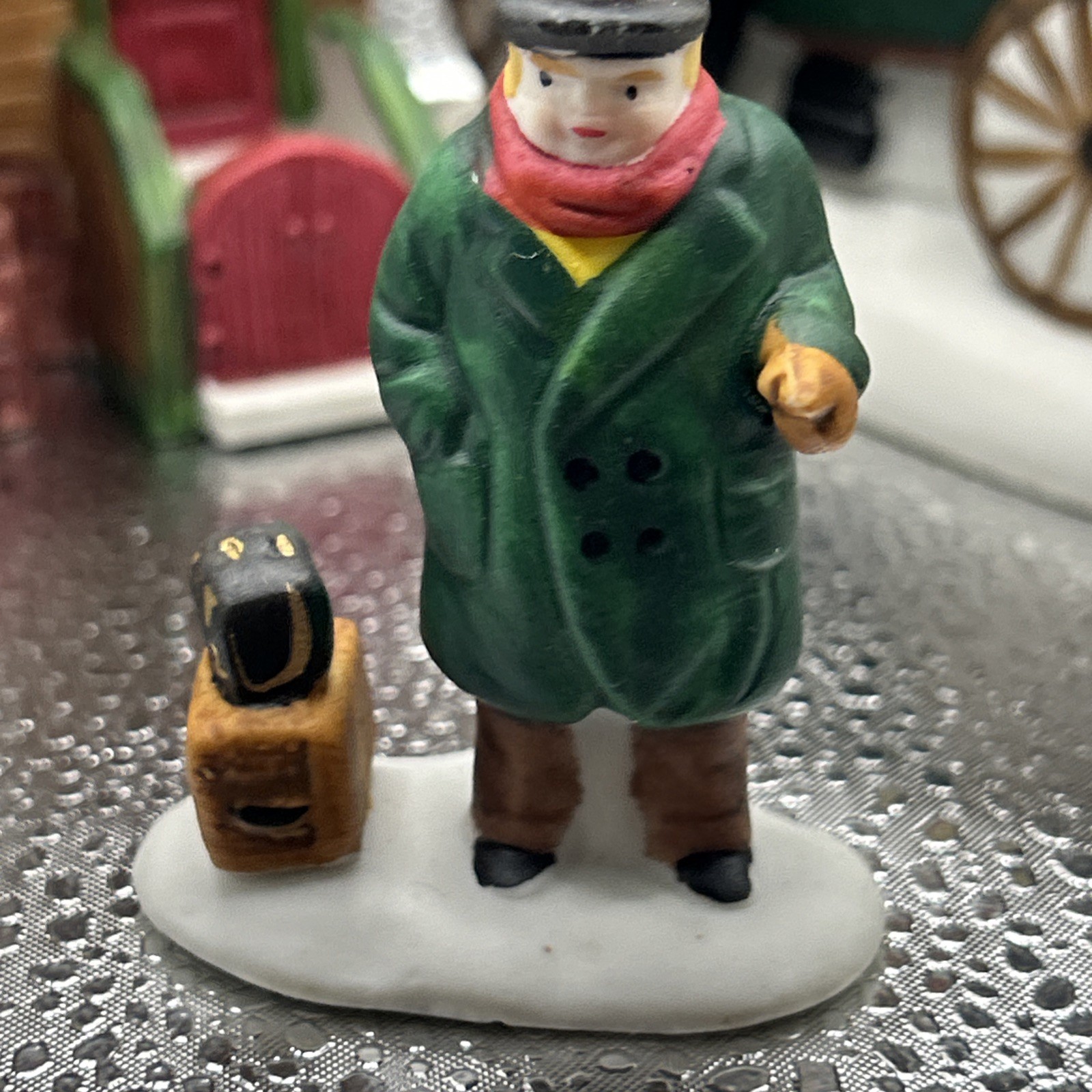 Christmas Memories 4pc Accessory Kit Lighted House And Carriage 1996