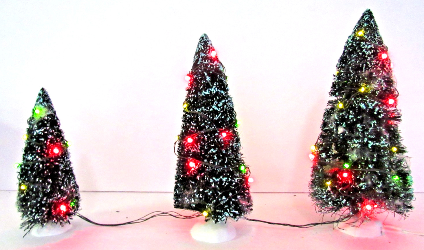 DEPT 56 “TWINKLING LIT TREES” ~ (SET OF 3) ~ *** BATTERY OPERATED ***