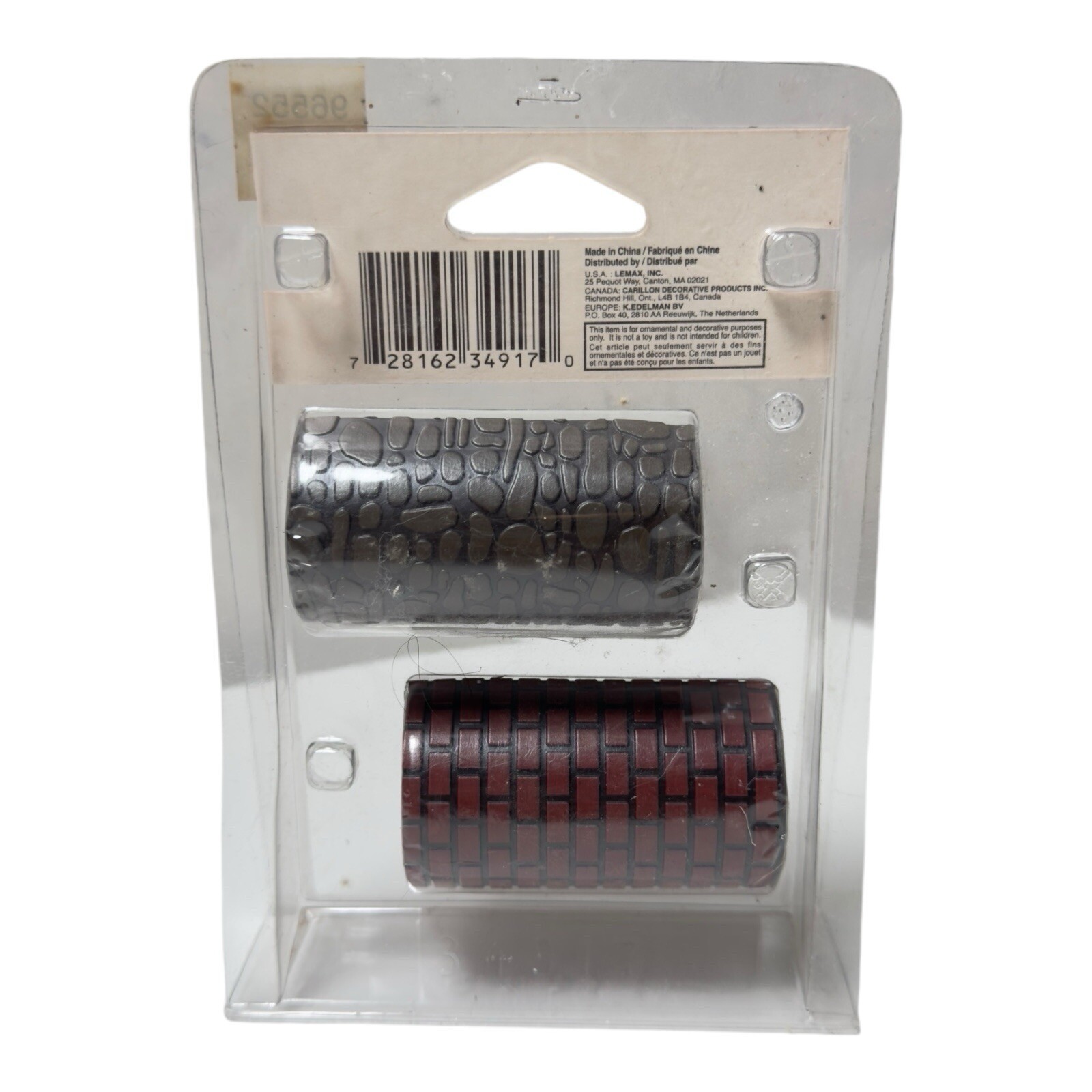 Lemax Roads Accessories Christmas Village 2 Red Brick Gray Cobblestone Pebble