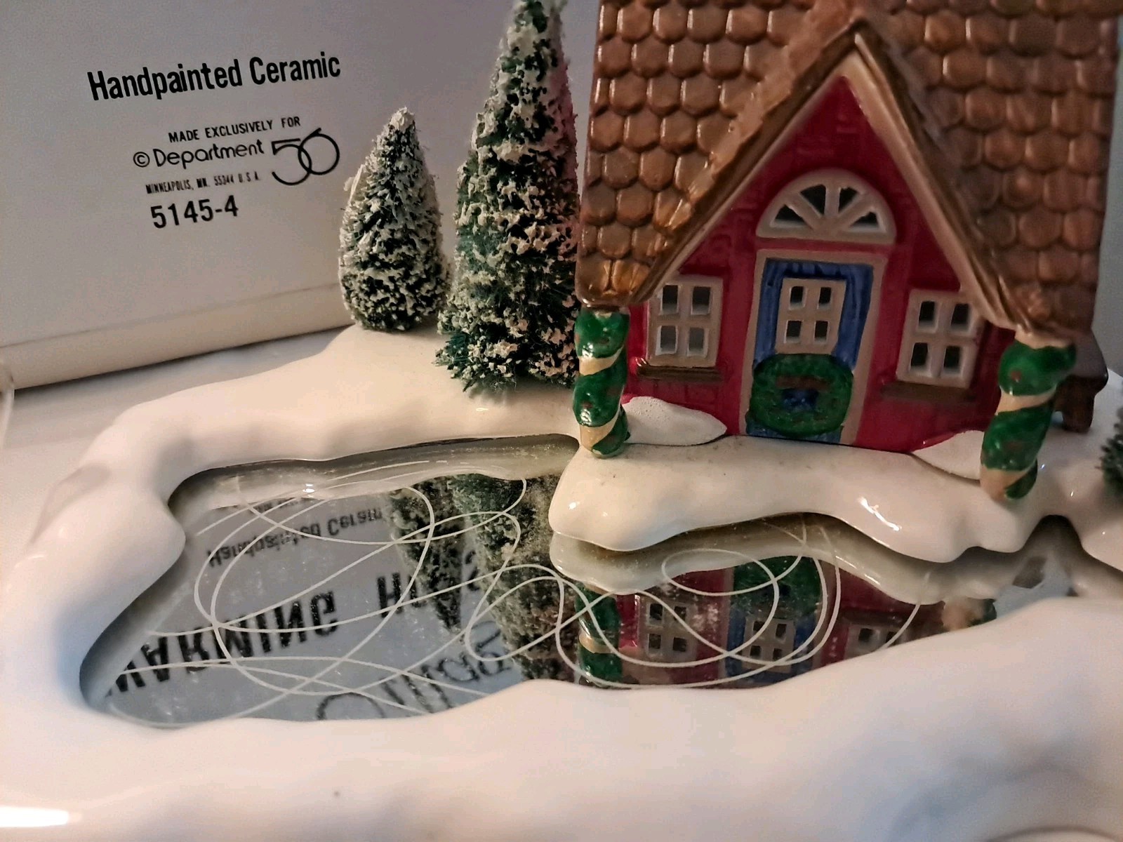 Vintage Department 56 Snow Village Warming House 1989 Lighted Christmas W/Box
