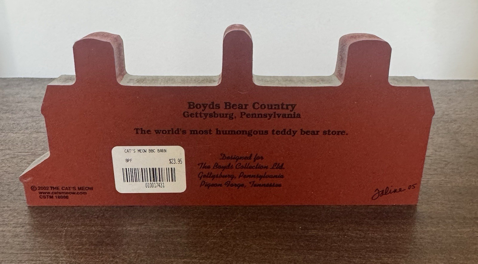 Vintage Cat’s Meow Village Boyds Bear Country Gettysburg Pennsylvania Barn 2002