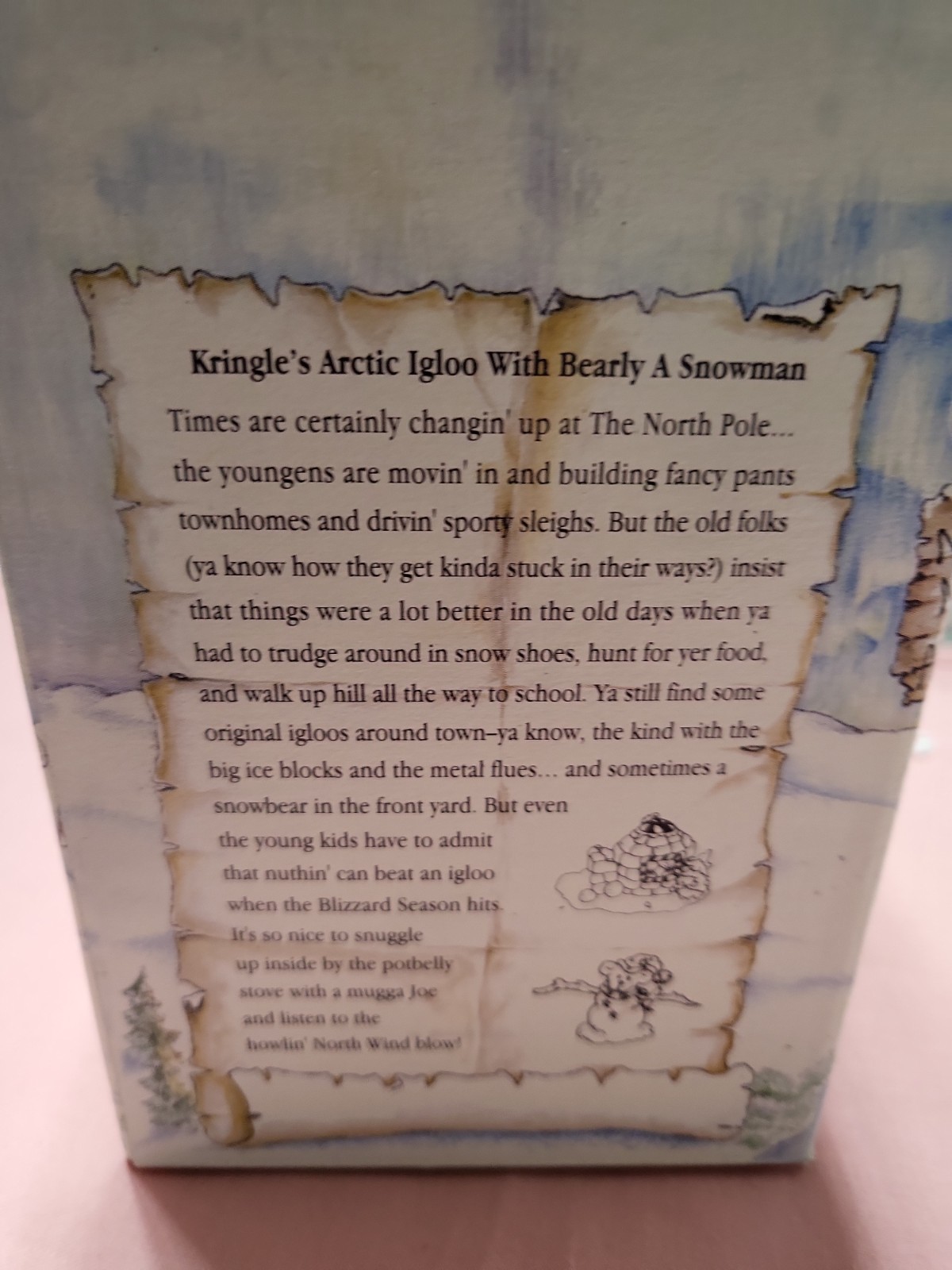 boyds bearly built villages KRINGLES ARTIC IGLOO WITH BEARLY A SNOWMAN