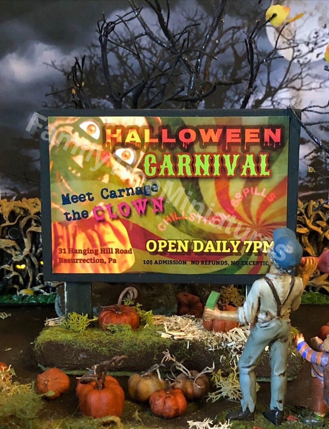 Department 56 Halloween SpookyTown Inspired Halloween Carnival Billboard 🤡