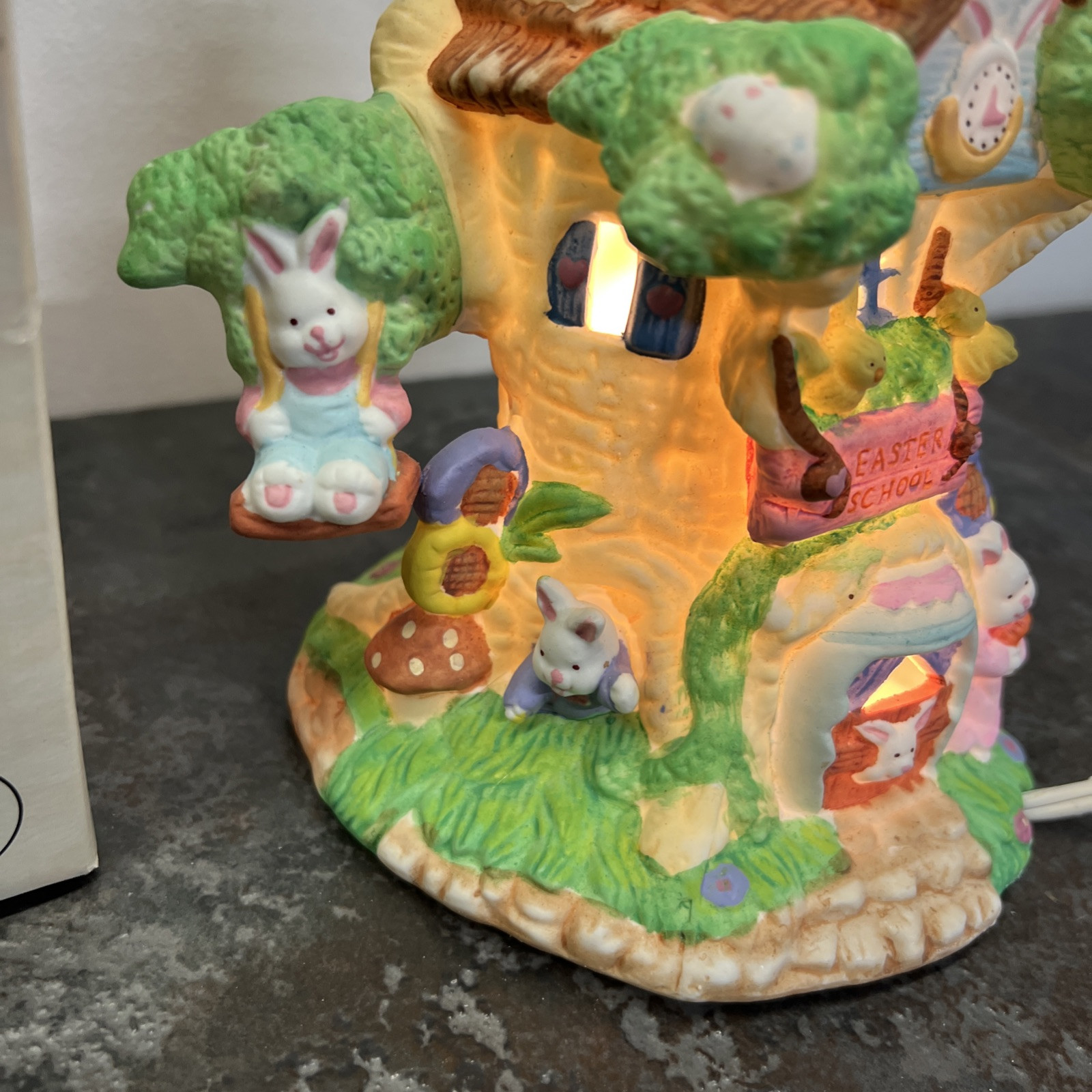 Vintage Cottontale Cottages Easter Village Porcelain School In Original Box 1996