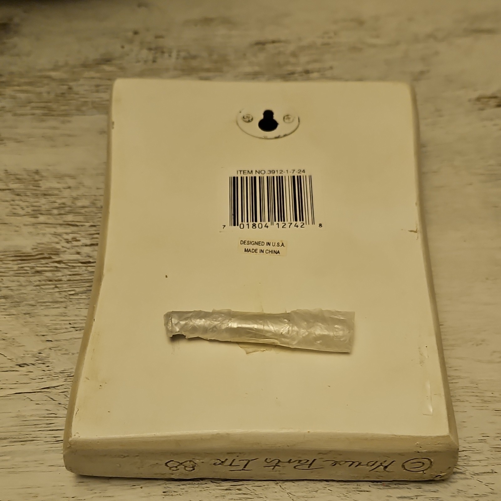 House Parts Beige Resin House Wall-Mounted Plaque Rectangle 1988