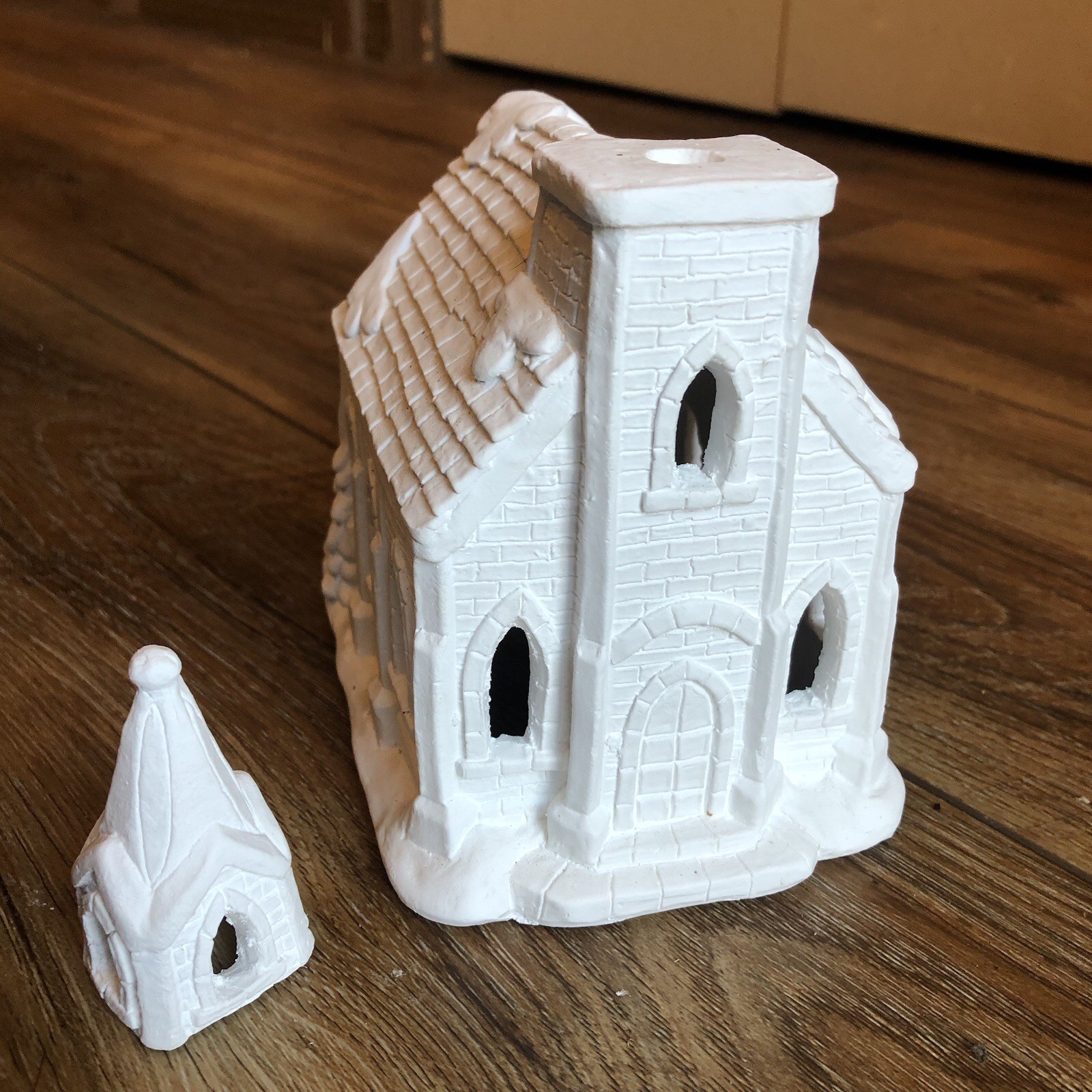 Vintage California Creations Christmas 1987 BRICK CHURCH #SE-166 /Unpainted