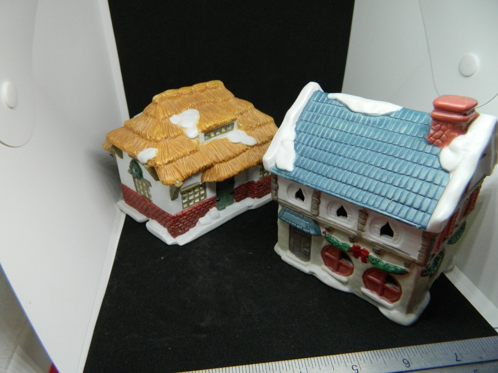 2 Houses: Vintage 1994 Santa’s Best “Spirit Of America” Collection