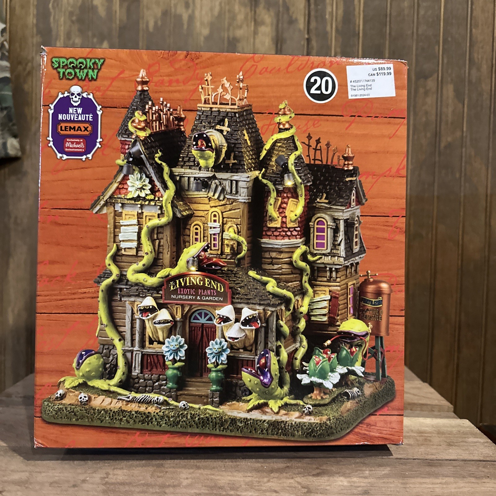 Lemax Spooky Town The Living End Exotic Plants LED Light Up House #45207
