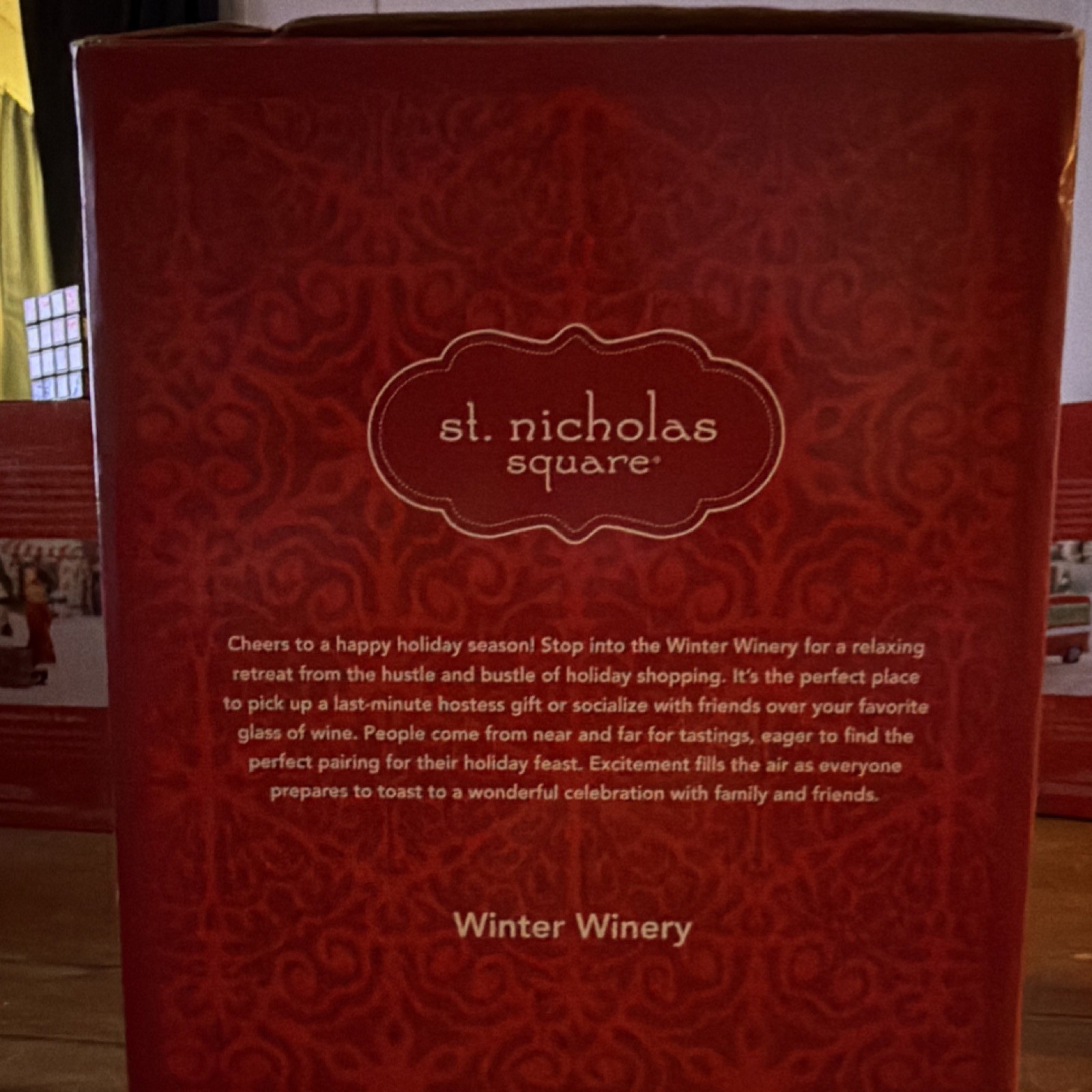 St. Nicholas Square Village Collection Winter Winery House Illuminated Boxed