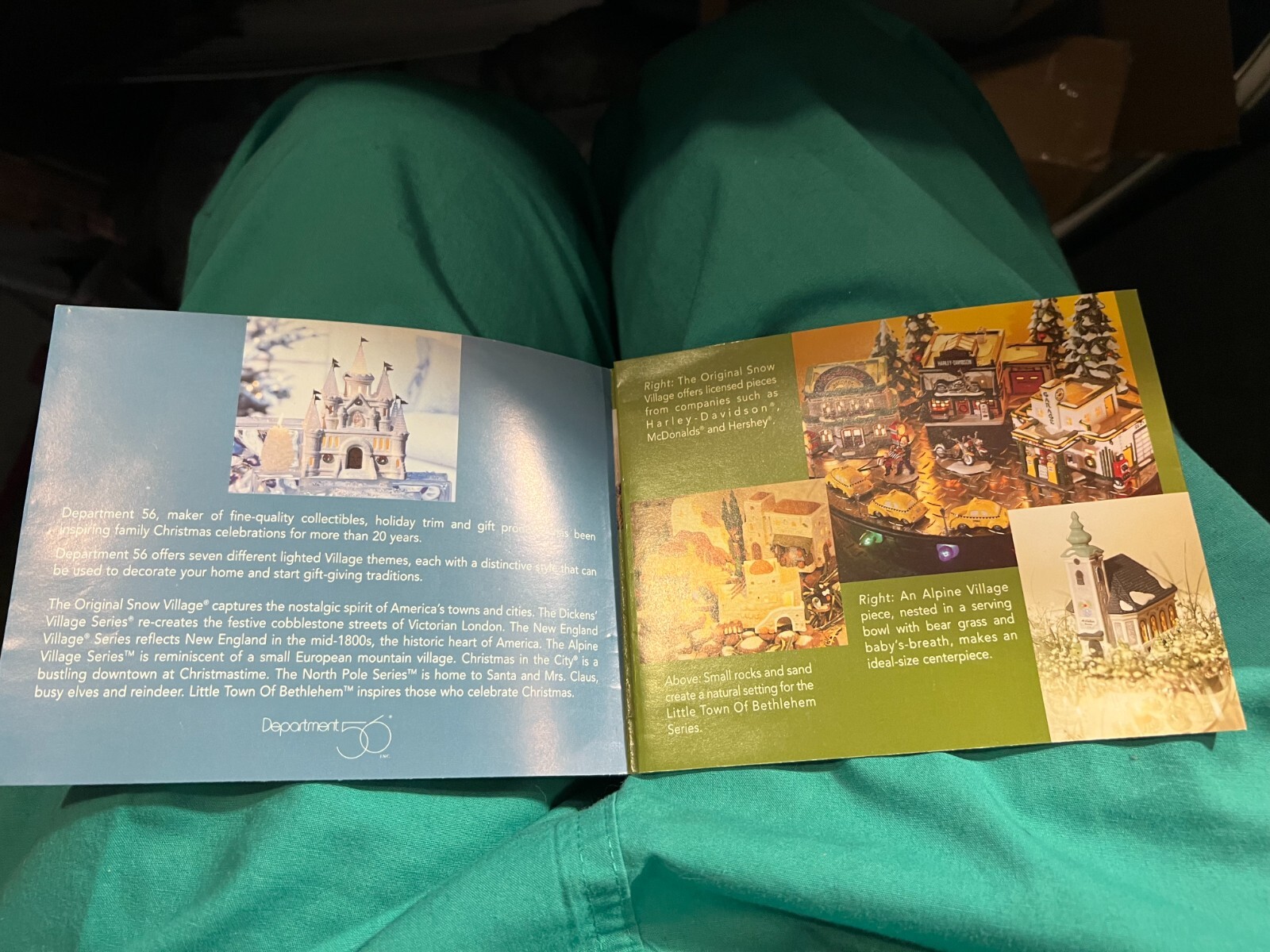 1998 Dept 56 Holiday collectible village buildings and decorations Pamphlet