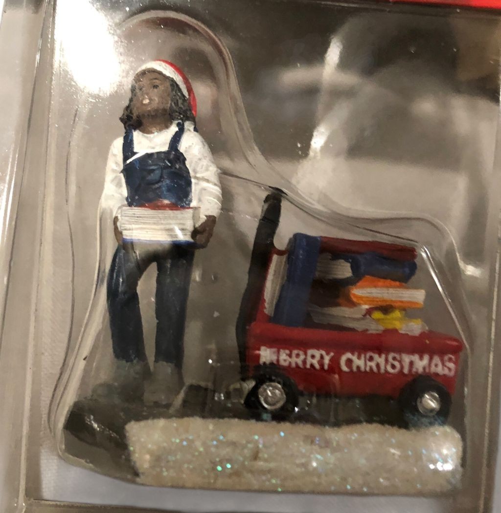 St Nicholas Square Book Wagon Village Accessory Figurine