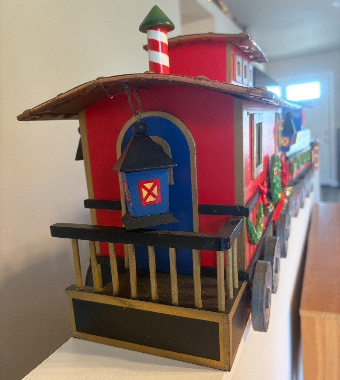 Christmas Express Train Set – 3-Piece Hand Painted Porcelain includes Lights