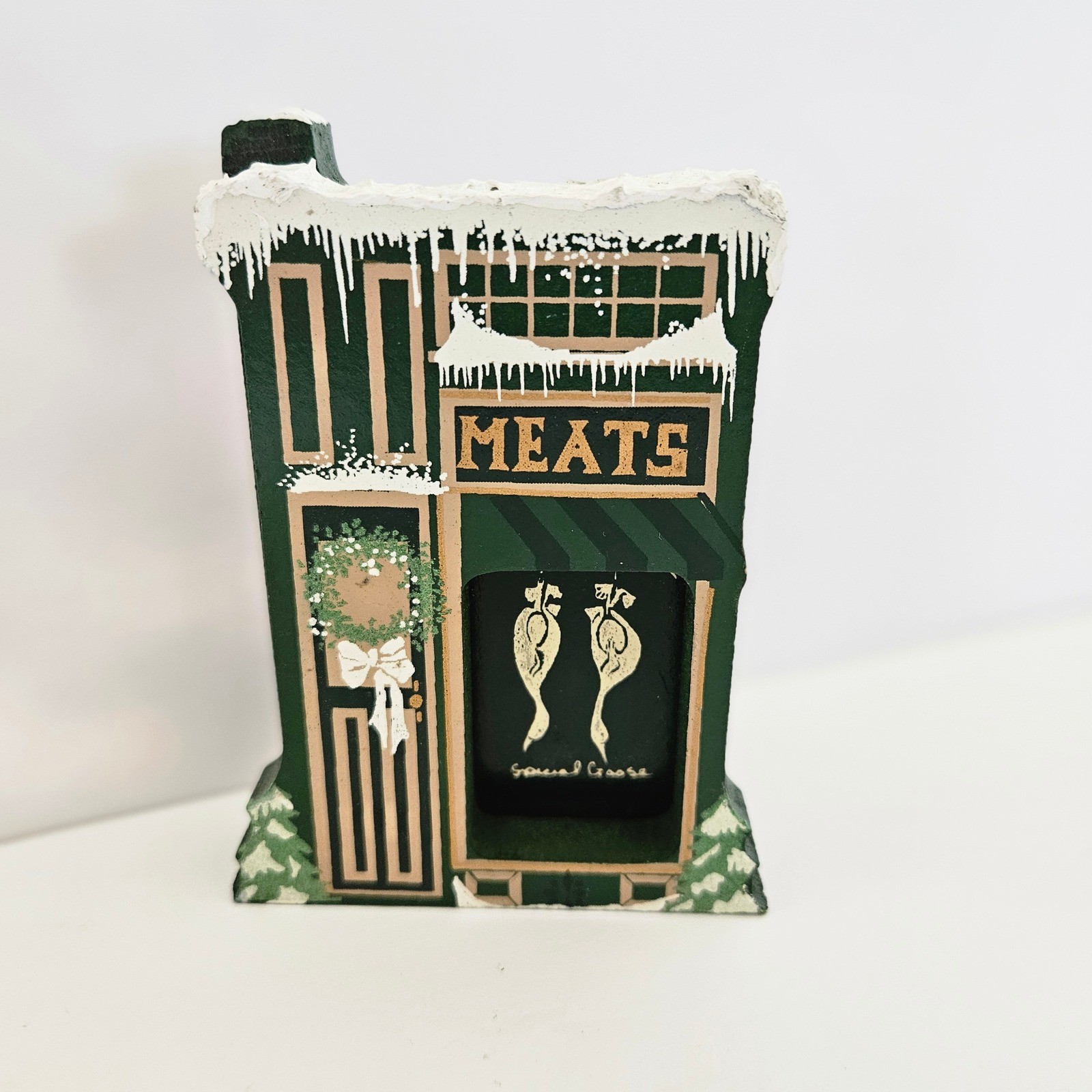 Vtg Shelia House Limited Edition BUTCHER SHOP Dickens Village Wooden – 1991
