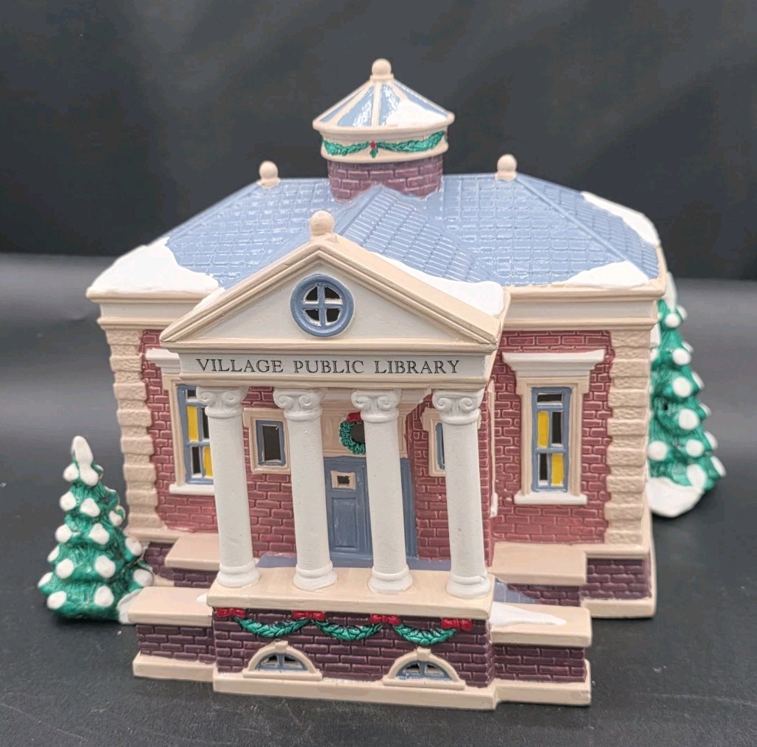 Dept 56 Snow Village Public Library Christmas Village #5440-2 Unboxed 1993