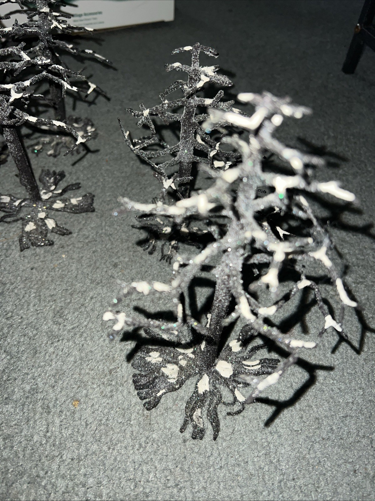 Department 56 Metal Bare Branch Trees Set of 6 Christmas Village W/ Box 5652931