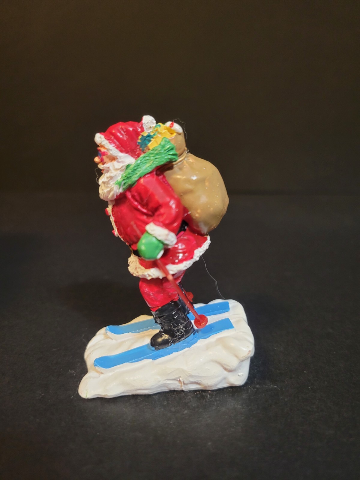 Lemax Christmas Village Town Santa Skier 52337 Downhill Skiing Bag of Toys