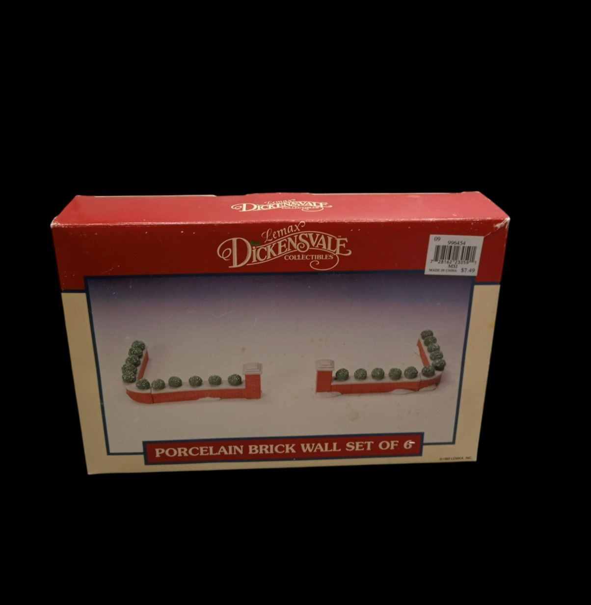 Lemax Dickensvale Collectibles Porcelain Brick Wall Set of 6 Christmas Accessory