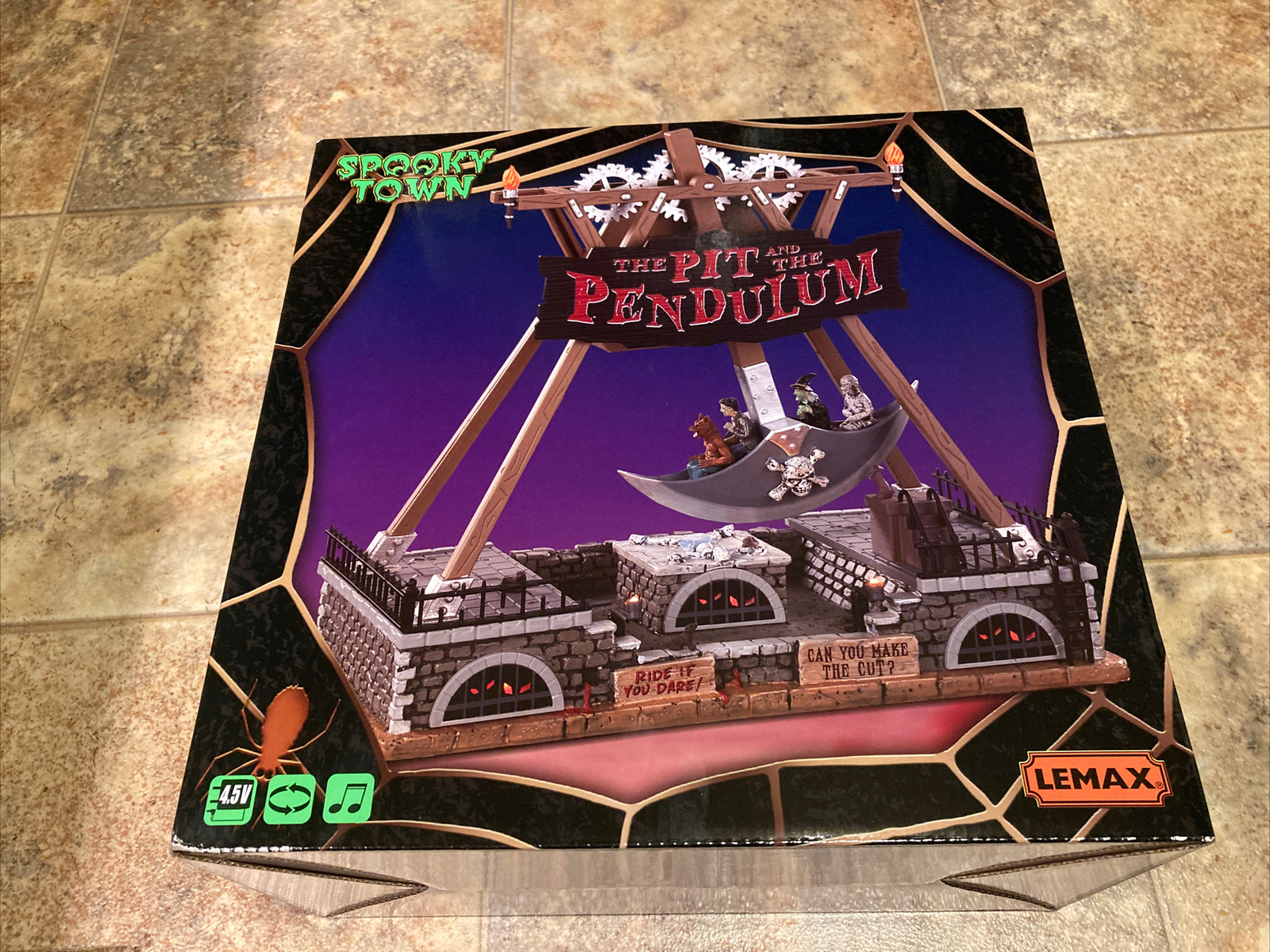 Lemax Spooky Town-The Pit & The Pendulum -Carnival/Sights & Sounds Carnival Ride