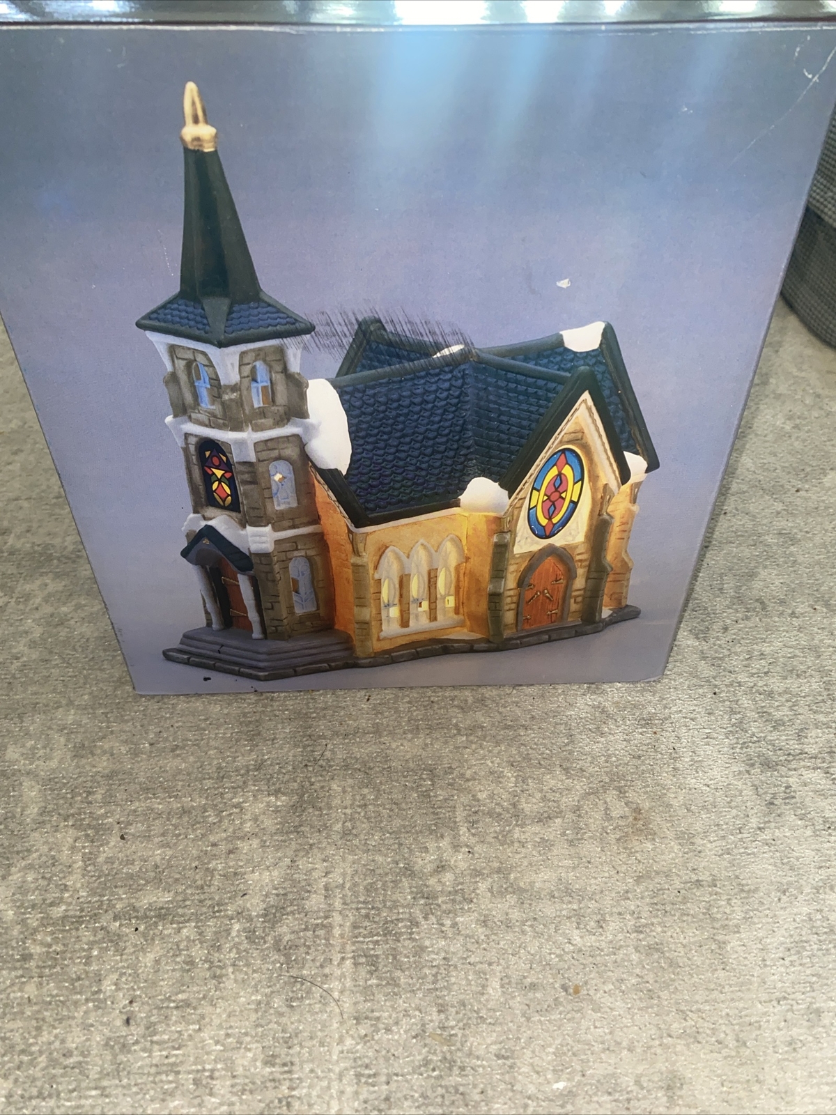Galleria, Inc Hand Painted Fine Porcelain Collectable Church Lighted Christmas
