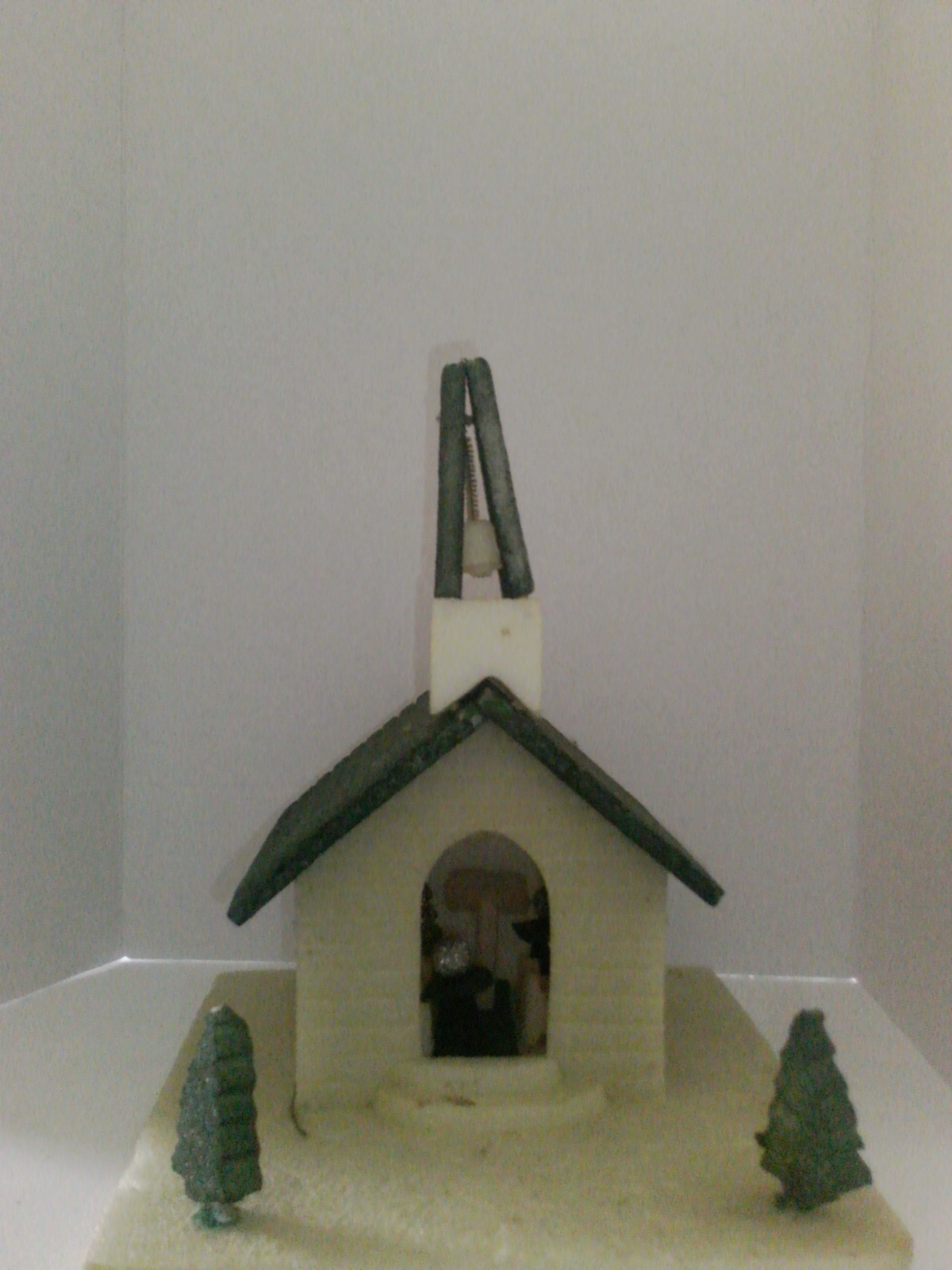 1940s Styrofoam Church 16 inches Tall