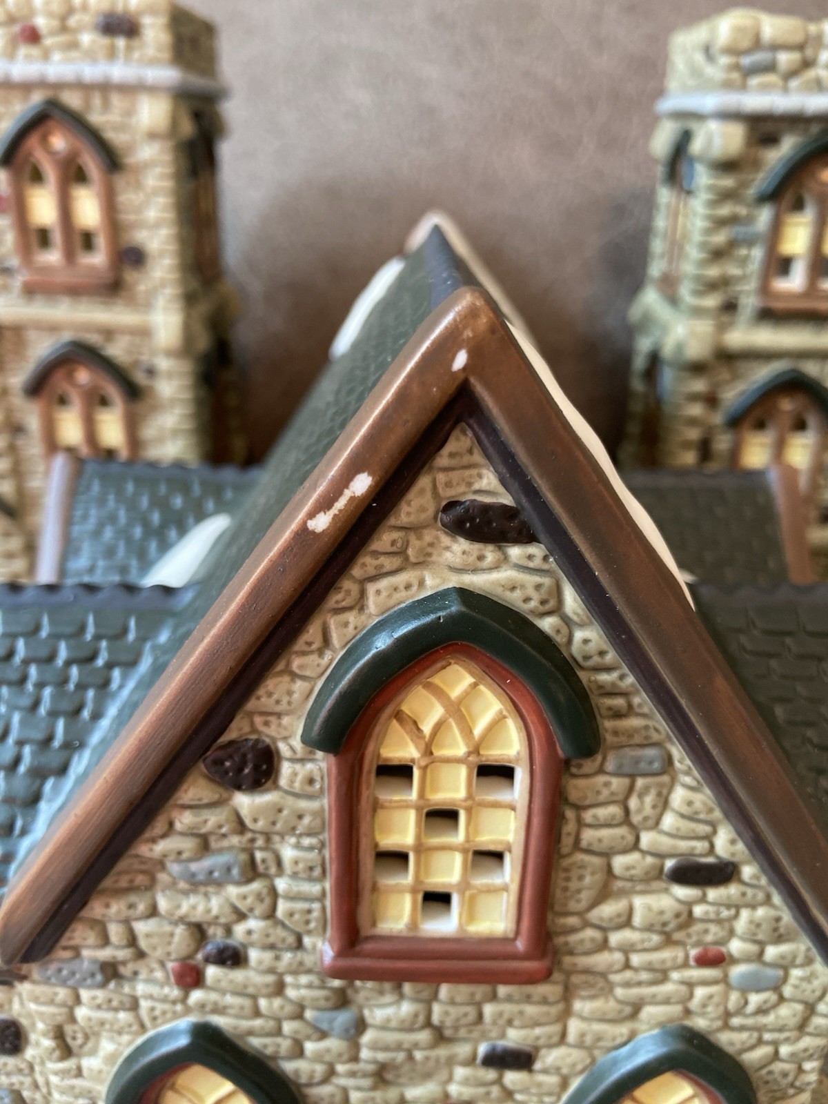 St. Nicholas Square Cathedral of Peace Christmas Village Church Illuminated READ