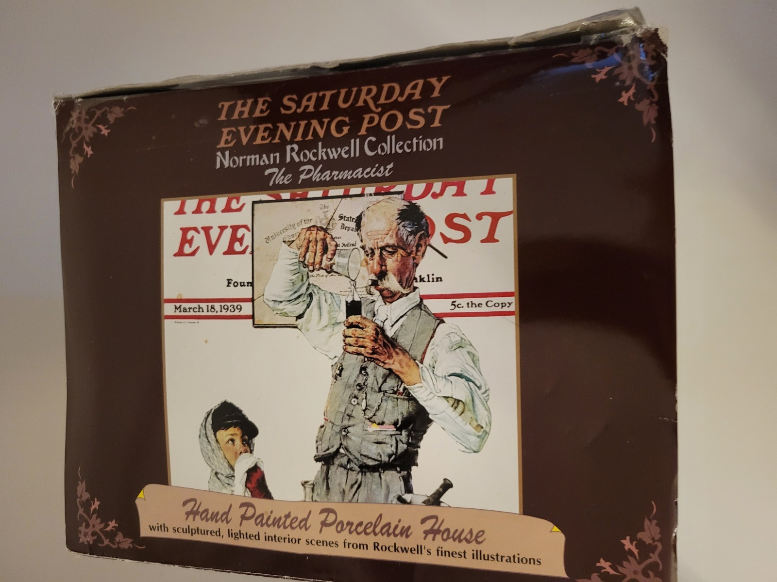 Norman Rockwell Christmas Village Eckerd Pharmacy, The Pharmacist NEW