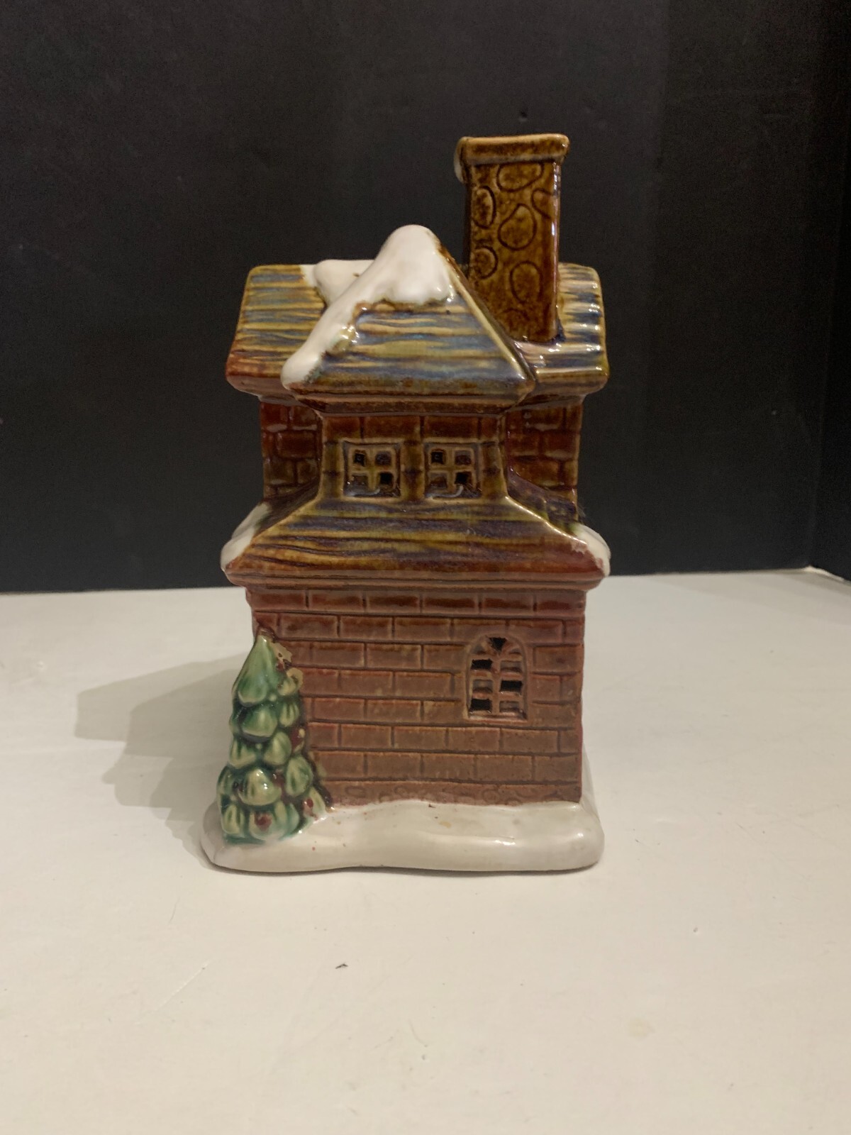 Kohl’s Ceramic Christmas Tealight House Wreath and Snowman by Door