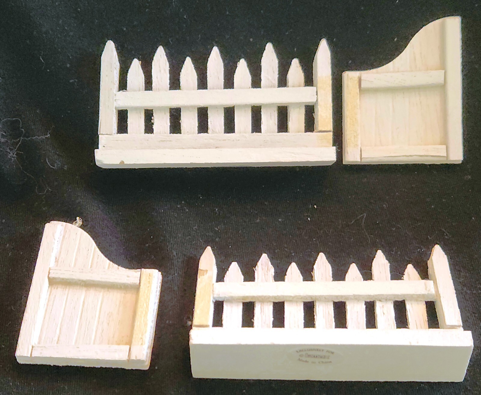 Lemax WOODEN PICKET FENCE WITH SWING DOOR swinging gate Christmas Village READ