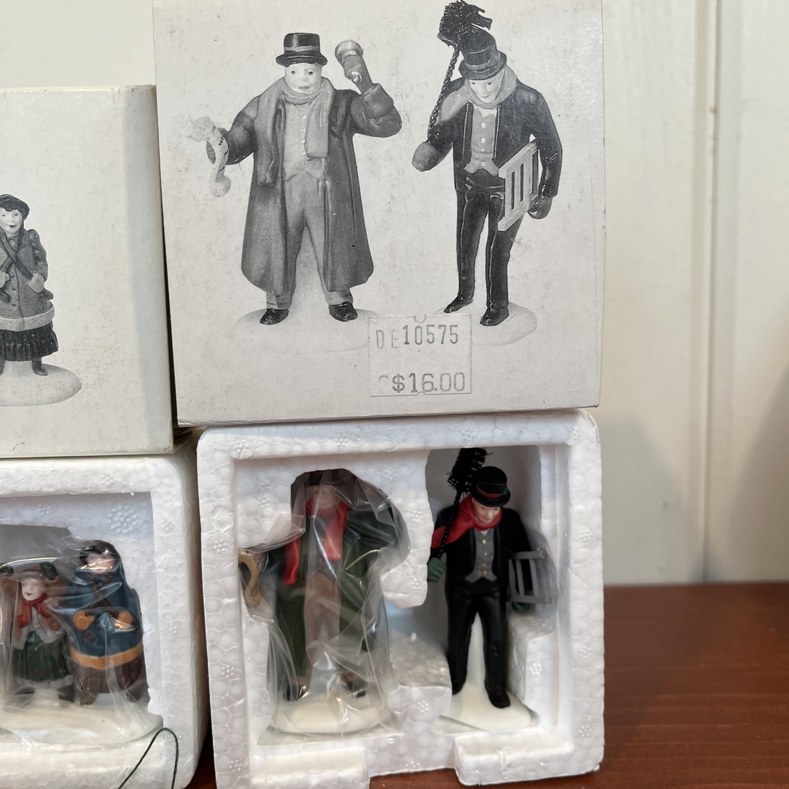 Dept 56 Heritage Village 58033 Bird Seller, Town Crier, Chimney Sweep Set of 5