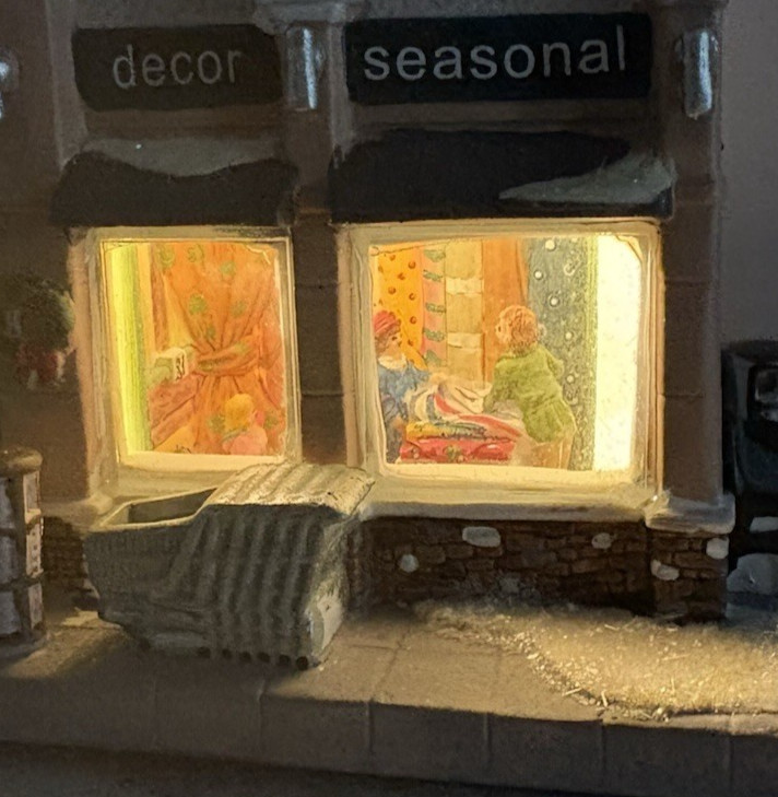 Christmas Village Jo-Ann Fabrics and Craft Store Light-Up Illuminated Village