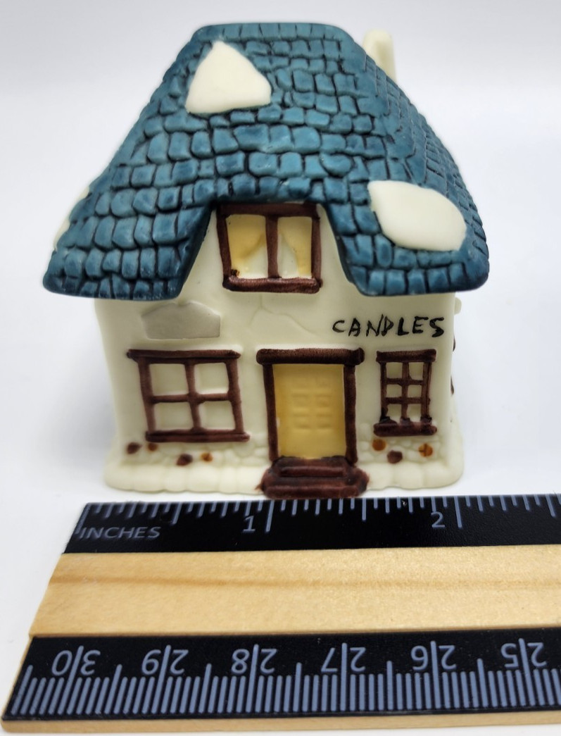 Ceramic Christmas Village Painted Multicolor Miniatures & Trees (Set of 12)