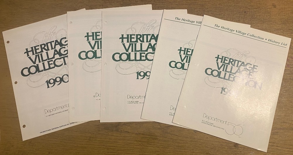 Department 56 Collector Reference Library 1990-1999 Brochures History Lists Home