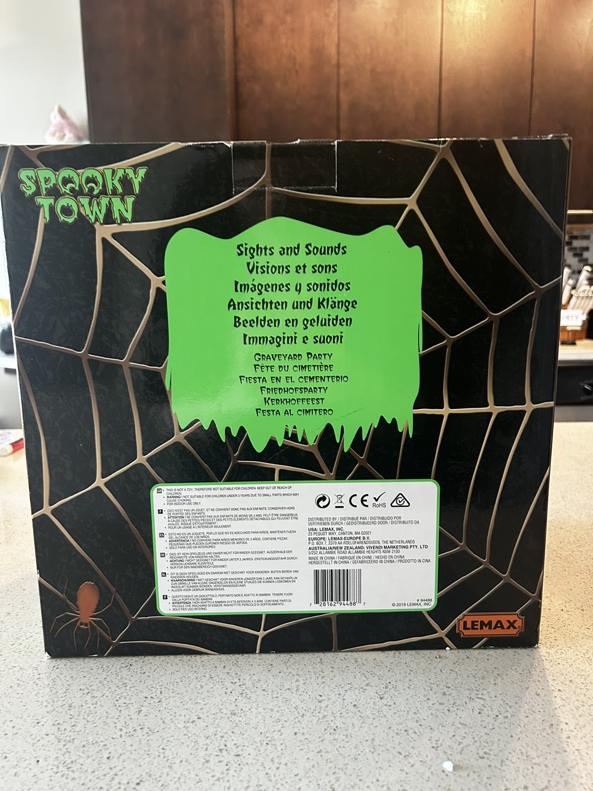 Lemax 2019 Spooky Town Graveyard Party #94488 Lights Sound & Animation EXCELLENT