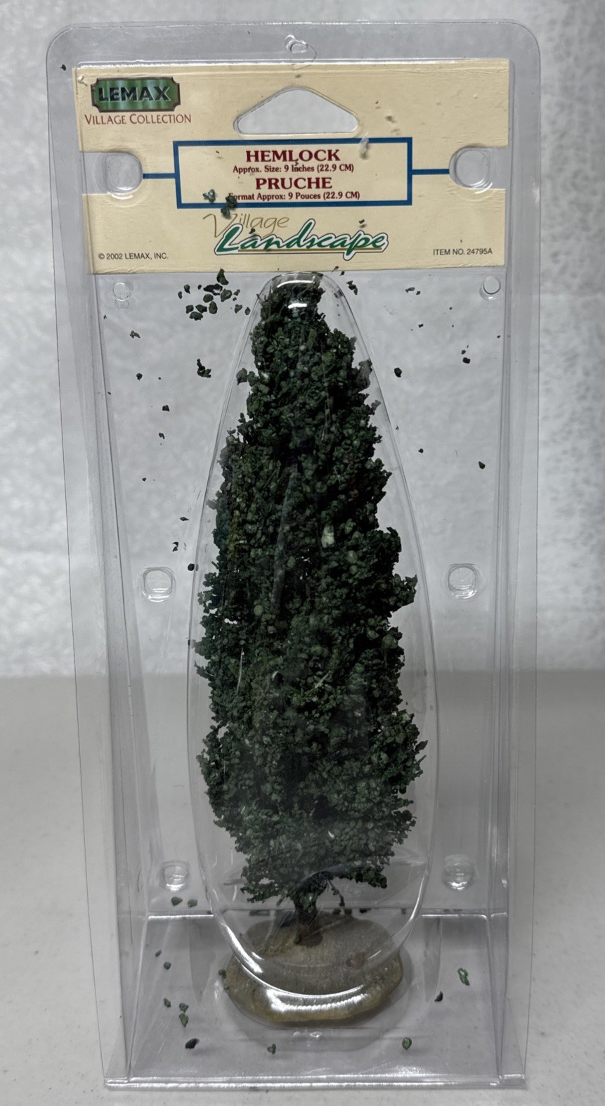 Lemax 24795 2002 Hemlock Tree, 9″, Retired, New In Package