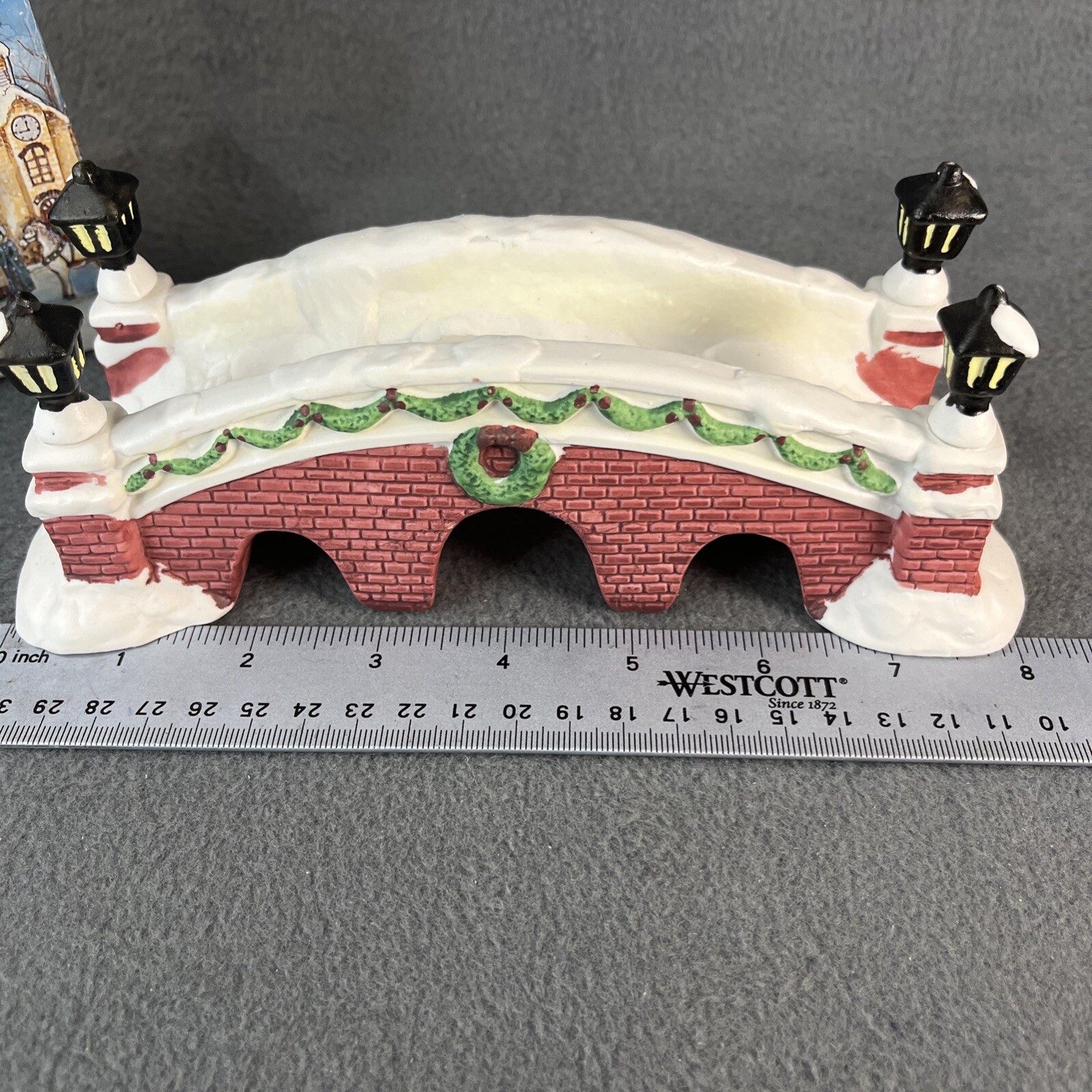 1990 Rex& Lee Dickensville Collectables Porcelain Bridge Christmas Village NOMA