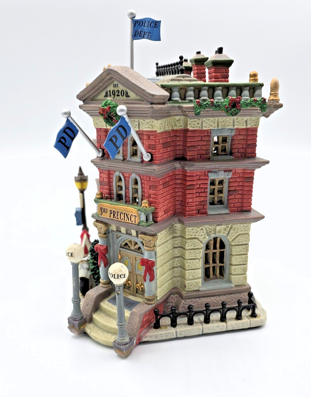 Lemax Carol Towne 3rd Precint Police Station 2006 in Box