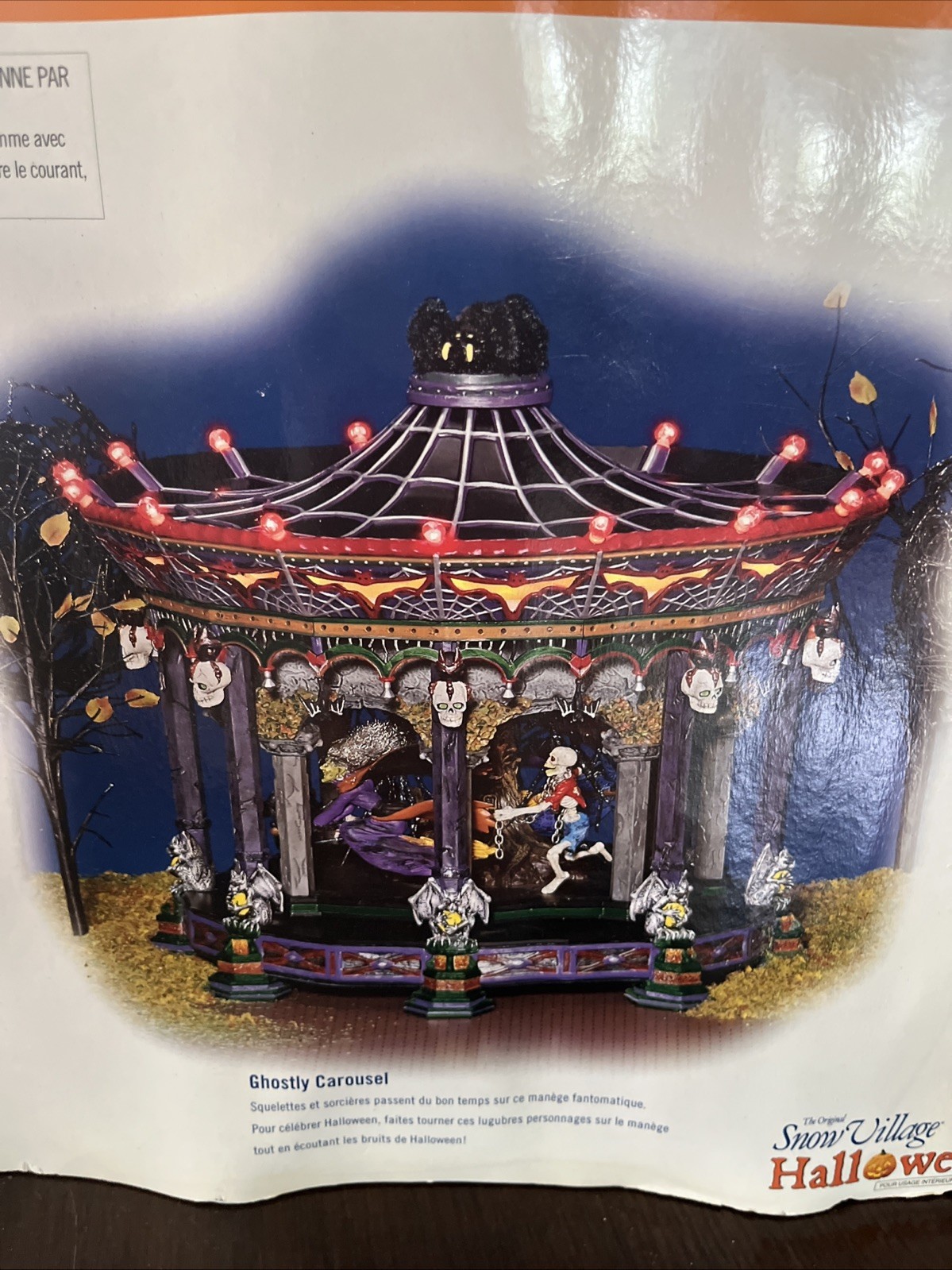 Dept 56 Snow Village Halloween Ghostly Carousel. Sound & Motion.