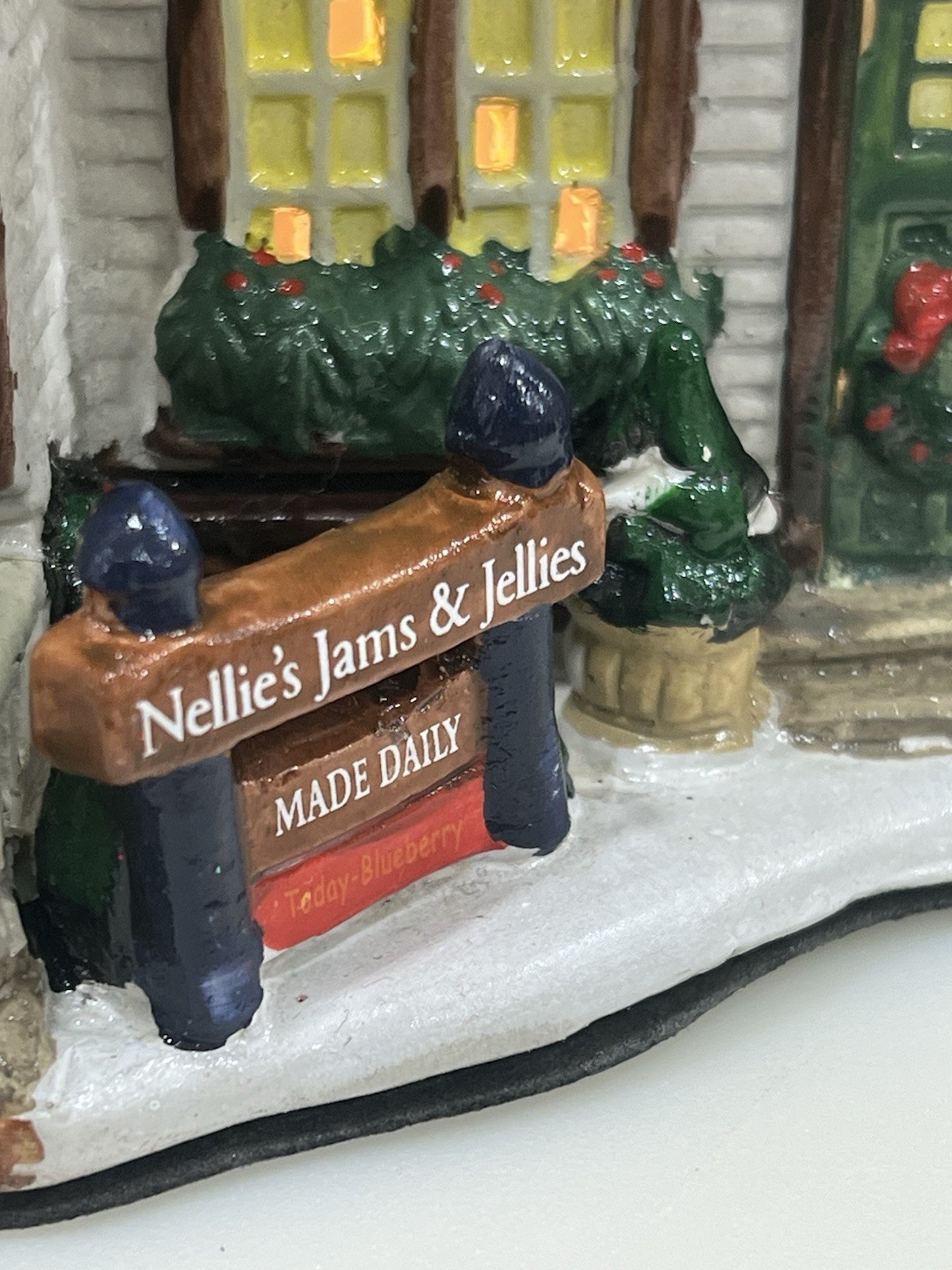 Holiday Time Christmas Village “Nellie’s Jams And Jellies” Vintage Lighted House