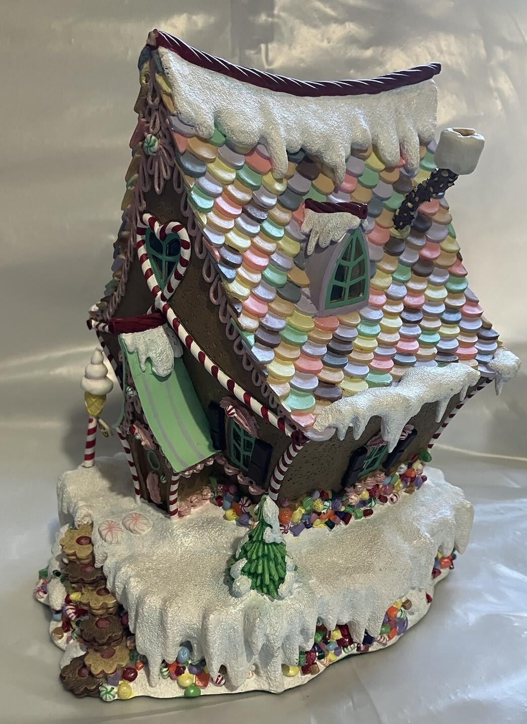 Danbury Mint Village Collection Gingerbread Home Sweet Home Lighted House READ
