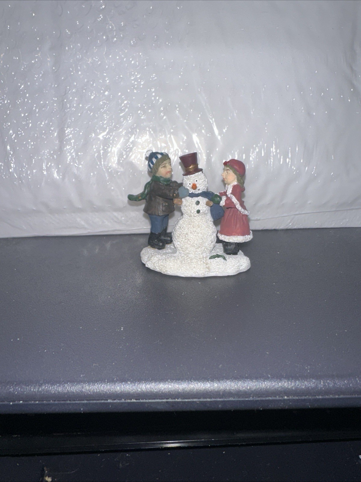 Christmas Village Accessory – Boy & Girls with Snowman No Box