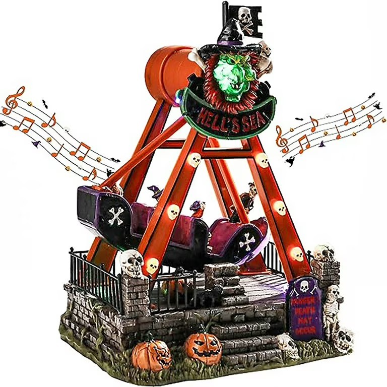 FG Square Animated Halloween Pirate Ship – Hell’s Sea Pendulum – New