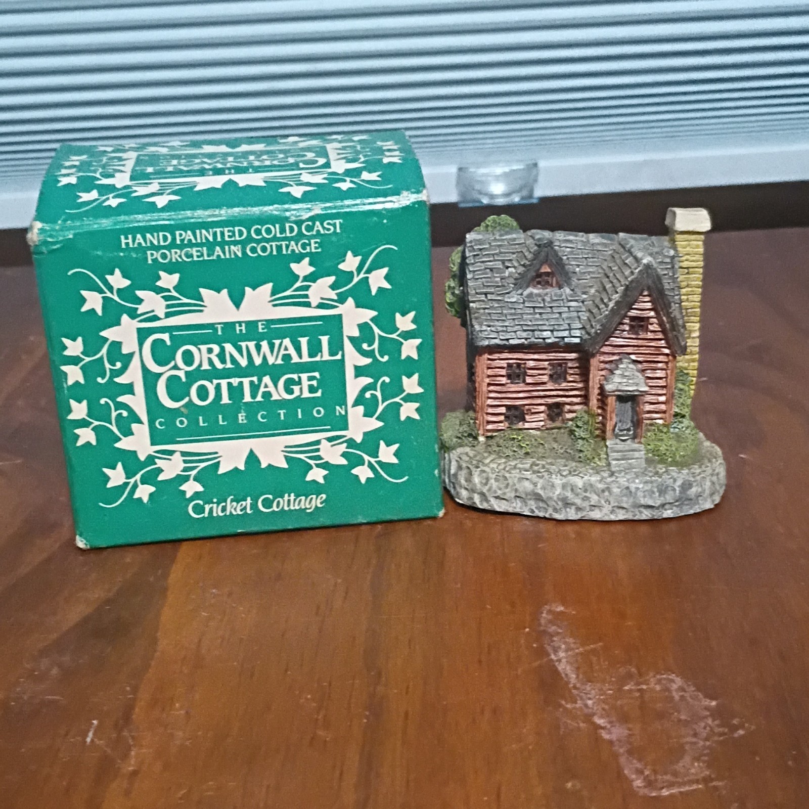 Cornwall Cottage Collection Cricket Cottage House, Hand Painted Porcelain, Boxed