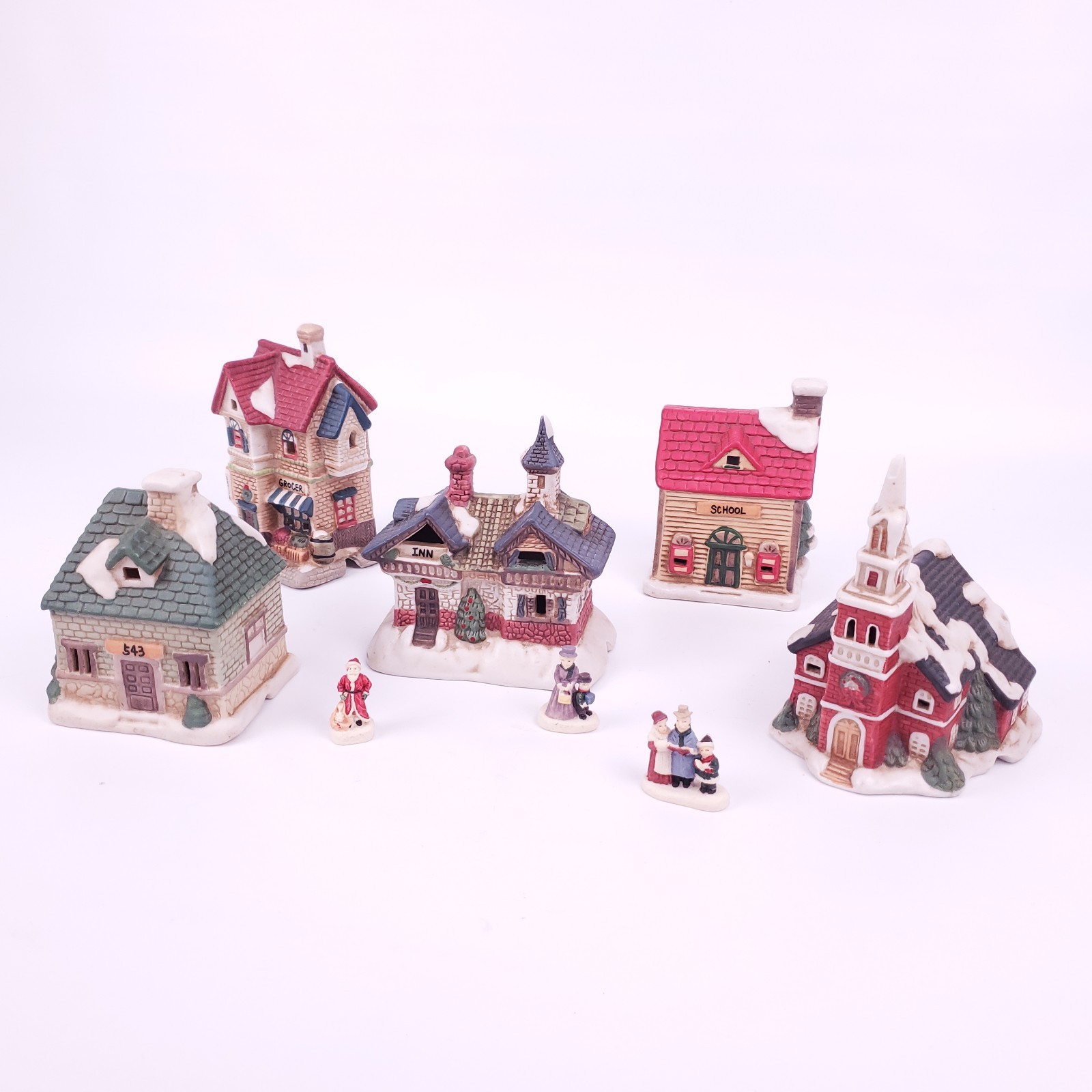 Vintage 1994 Lillian Vernon Christmas Memories Village And Figurines