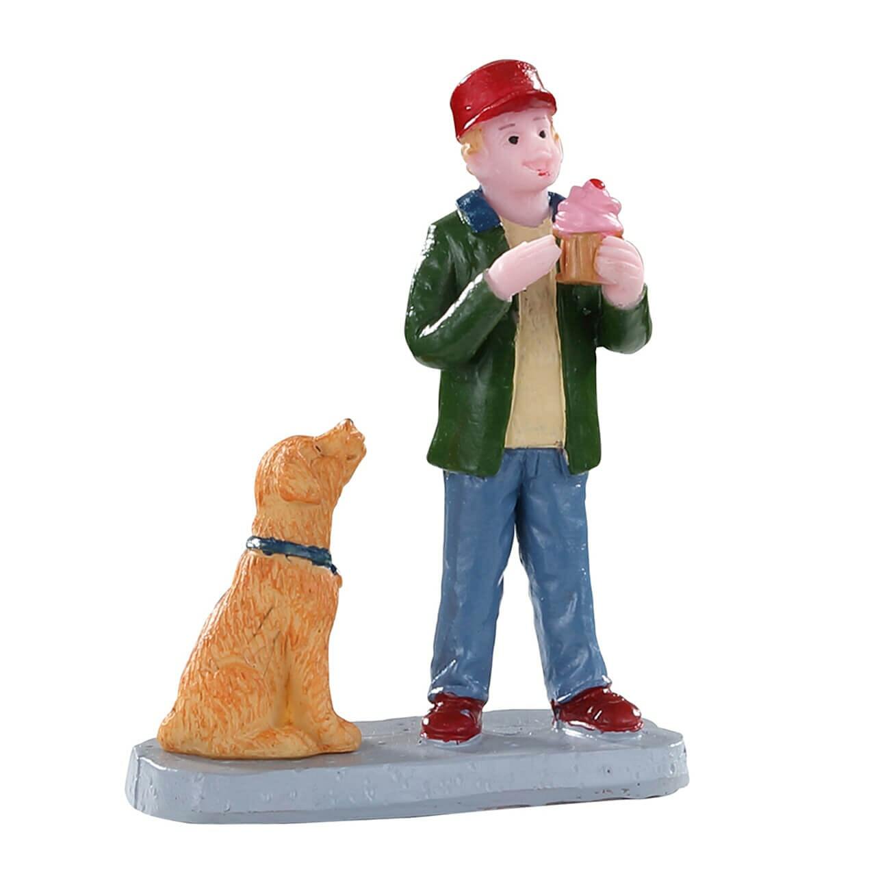 Lemax 2021 Please Share General Products 02964 Red Baseball Cap Pink Cupcake Dog
