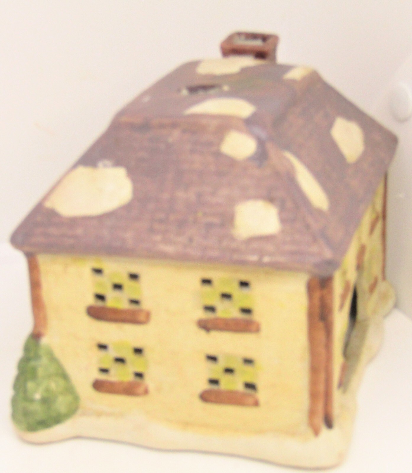 Hand Painted Tea Light Ceramic School House.