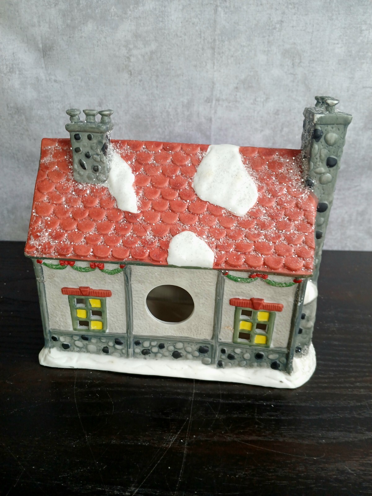 Santa Claus House Kringle Town 1993 Limited Ed Bottle Brush Trees Prettique