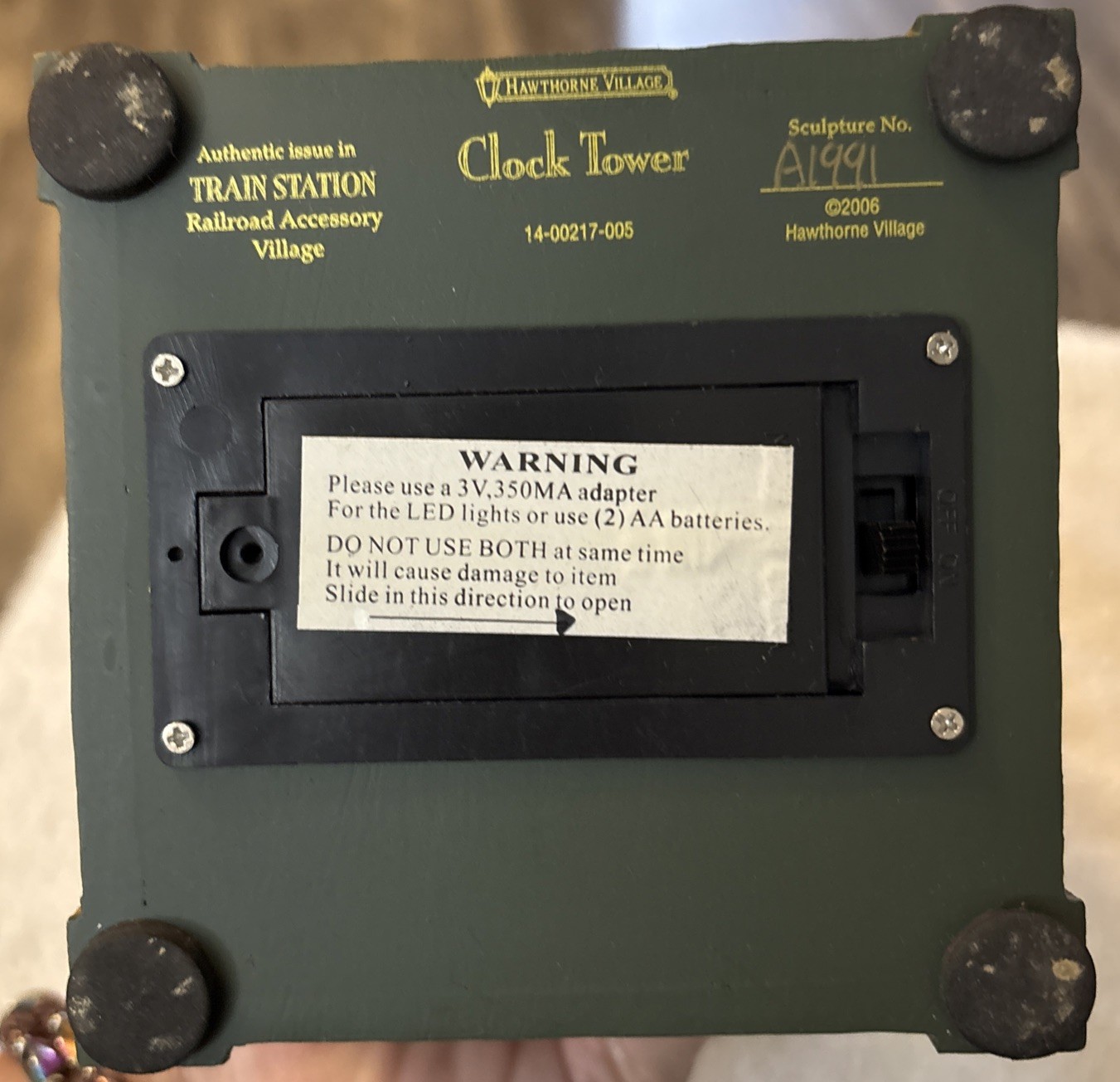 Hawthorne Village – Train Station Railroad Accessory – Clock Tower